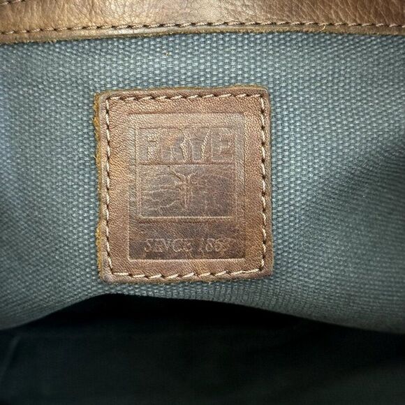 Frye Brooke Studded Brown Leather Drawstring Bucket Crossbody Bag Purse - Picture 9 of 9